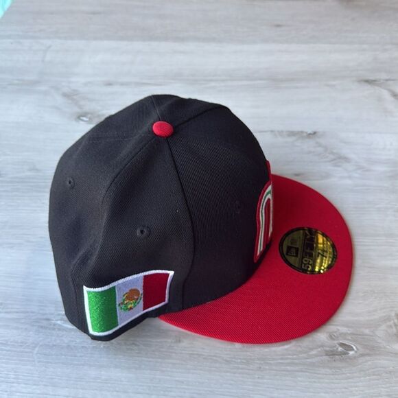 New Era 59FIFTY Black Mexico Red/Beige 2023 World Baseball Classic‎ Nwt - Picture 6 of 7